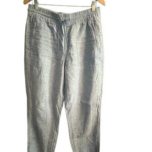Athleta Linen Retreat Joggers - Size 8 TALL - Chambray Blue